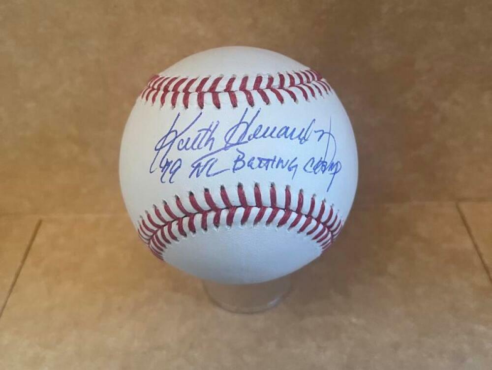 KEITH HERNANDEZ 79 NL BATTING CHAMP SIGNED AUTO ML BASEBALL JSA VV95006