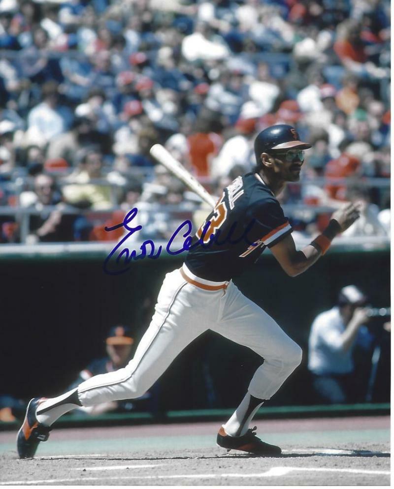 ENOS CABELL SAN FRANCISCO GIANTS SIGNED AUTOGRAPHED 8X10 W/ COA