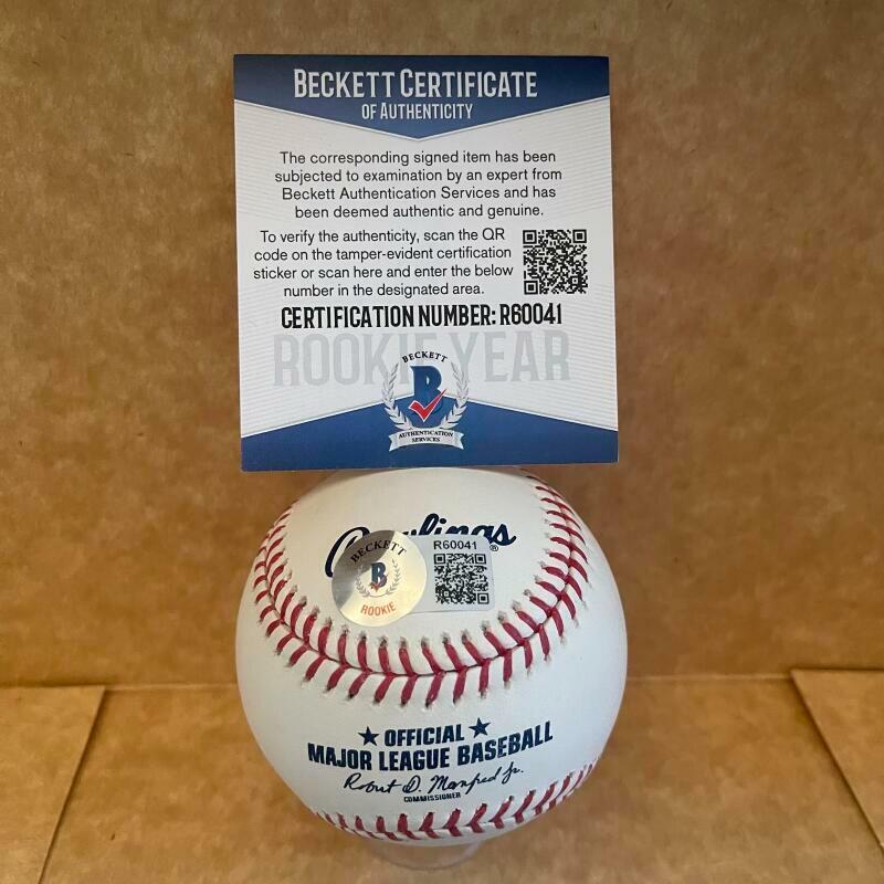 KAHLIL WATSON MIAMI MARLINS ROOKIE YEAR SIGNED M.L. BASEBALL BECKETT
