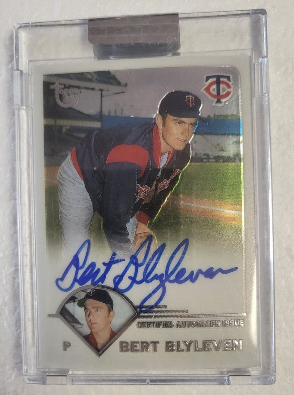2003 TOPPS BERT BLYLEVEN MINNESOTA TWINS SIGNED AUTOGRAPHED AUTO CARD TA-BB