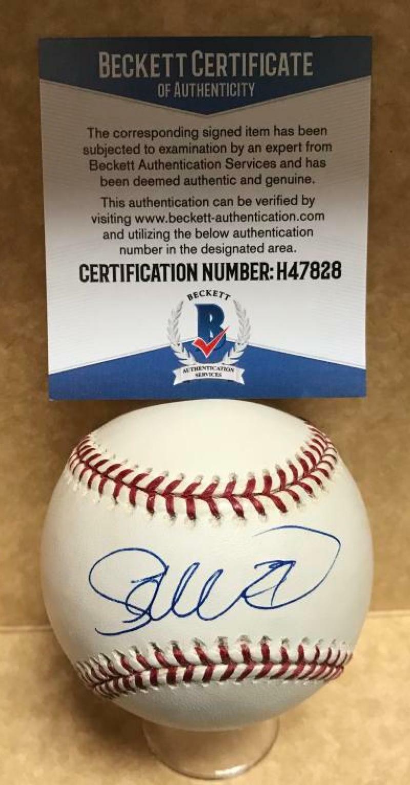 SHEA HILLENBRAND BOSTON RED SOX/GIANTS SIGNED AUTO M.L. BASEBALL BECKETT H47828