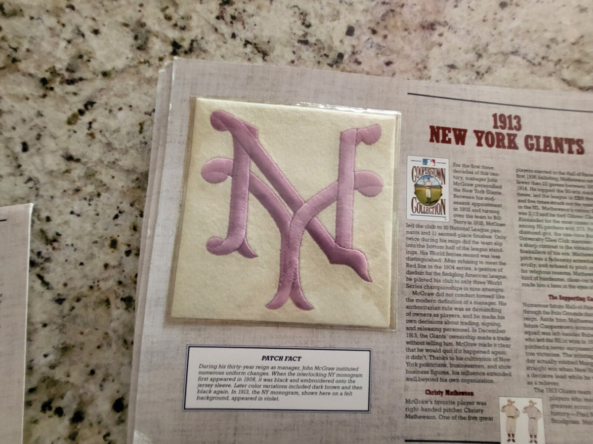 1994 COOPERSTOWN COLLECTION 1913 NEW YORK GIANTS EMBLEM PATCH WILLABEE WARD