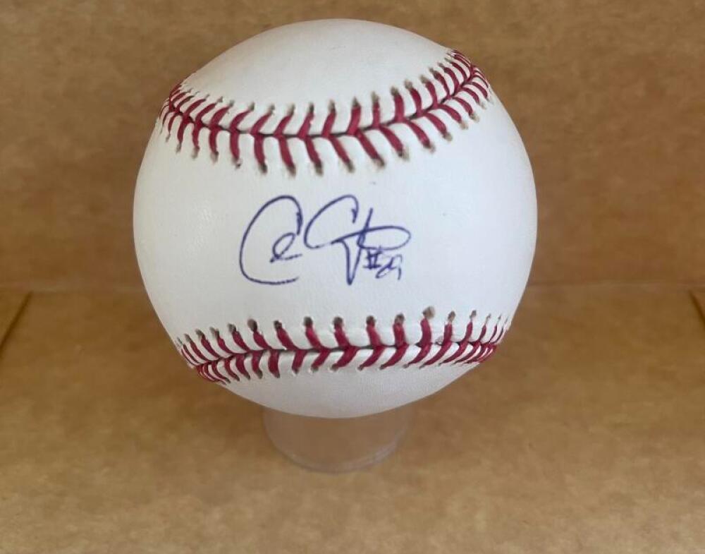 CRIS CARPENTER CARDINALS SIGNED AUTOGRAPHED M.L. BASEBALL BECKETT AUTH