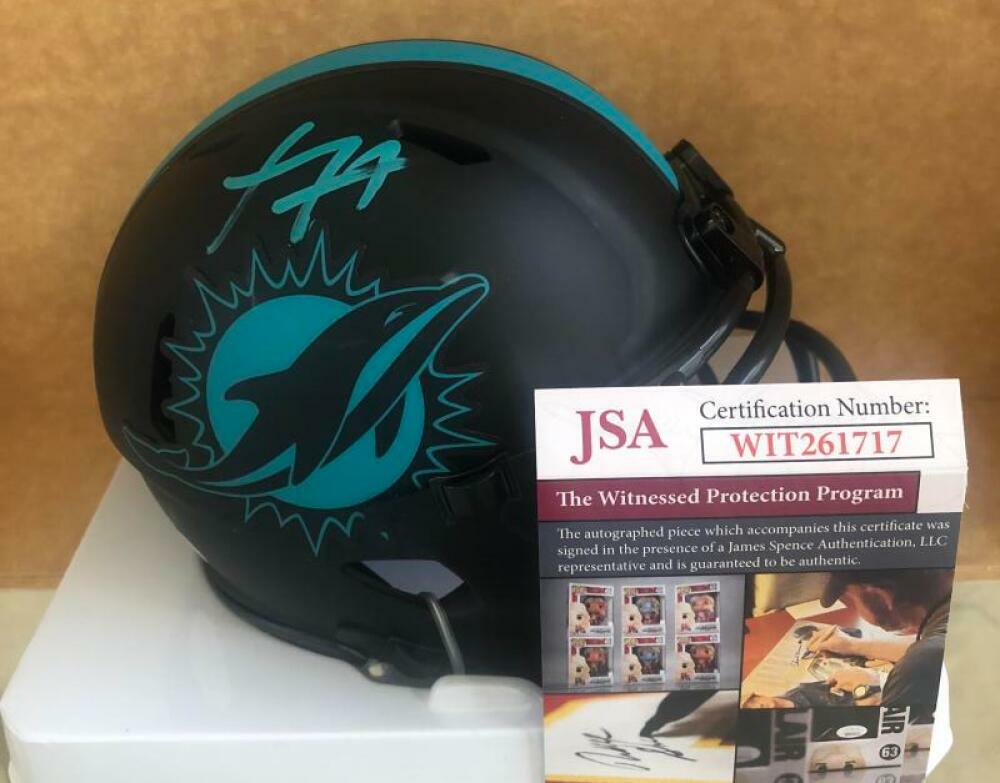 XAVIEN HOWARD MIAMI DOLPHINS SIGNED  ECLIPSE MINI HELMET JSA WIT261717