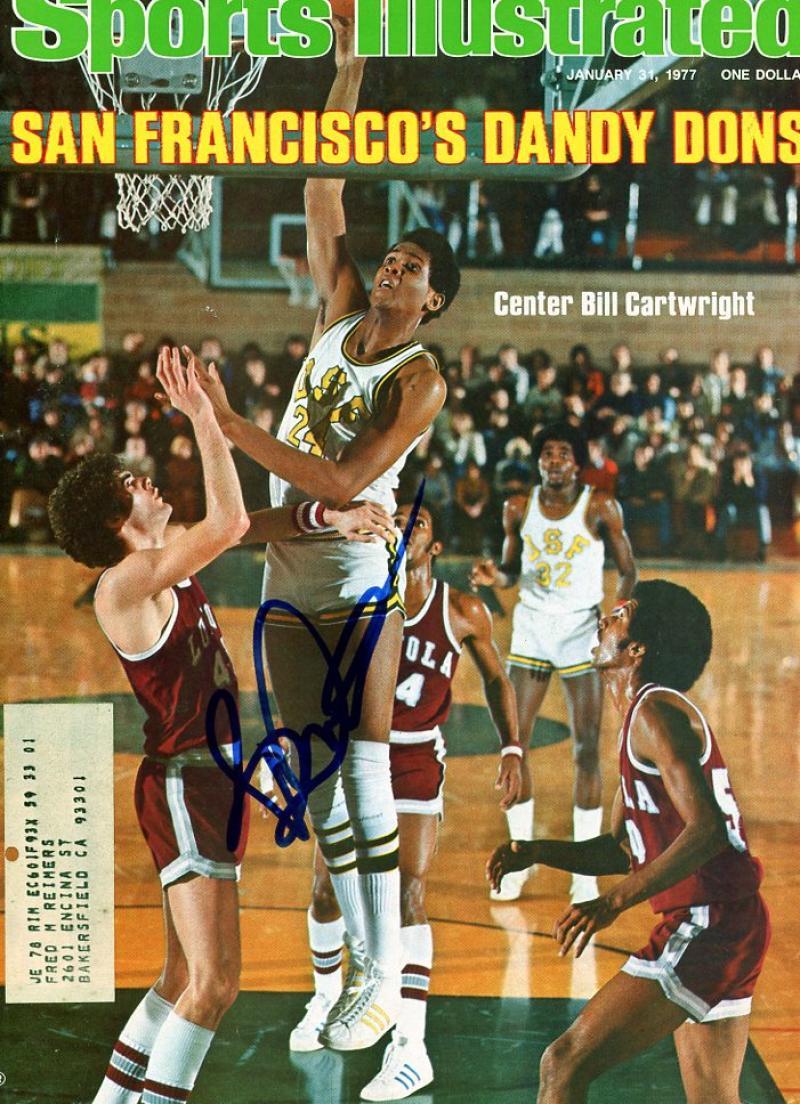 BILL CARTWRIGHT SIGNED SPORTS ILLUSTRATED SAN FRANCISCO W/COA