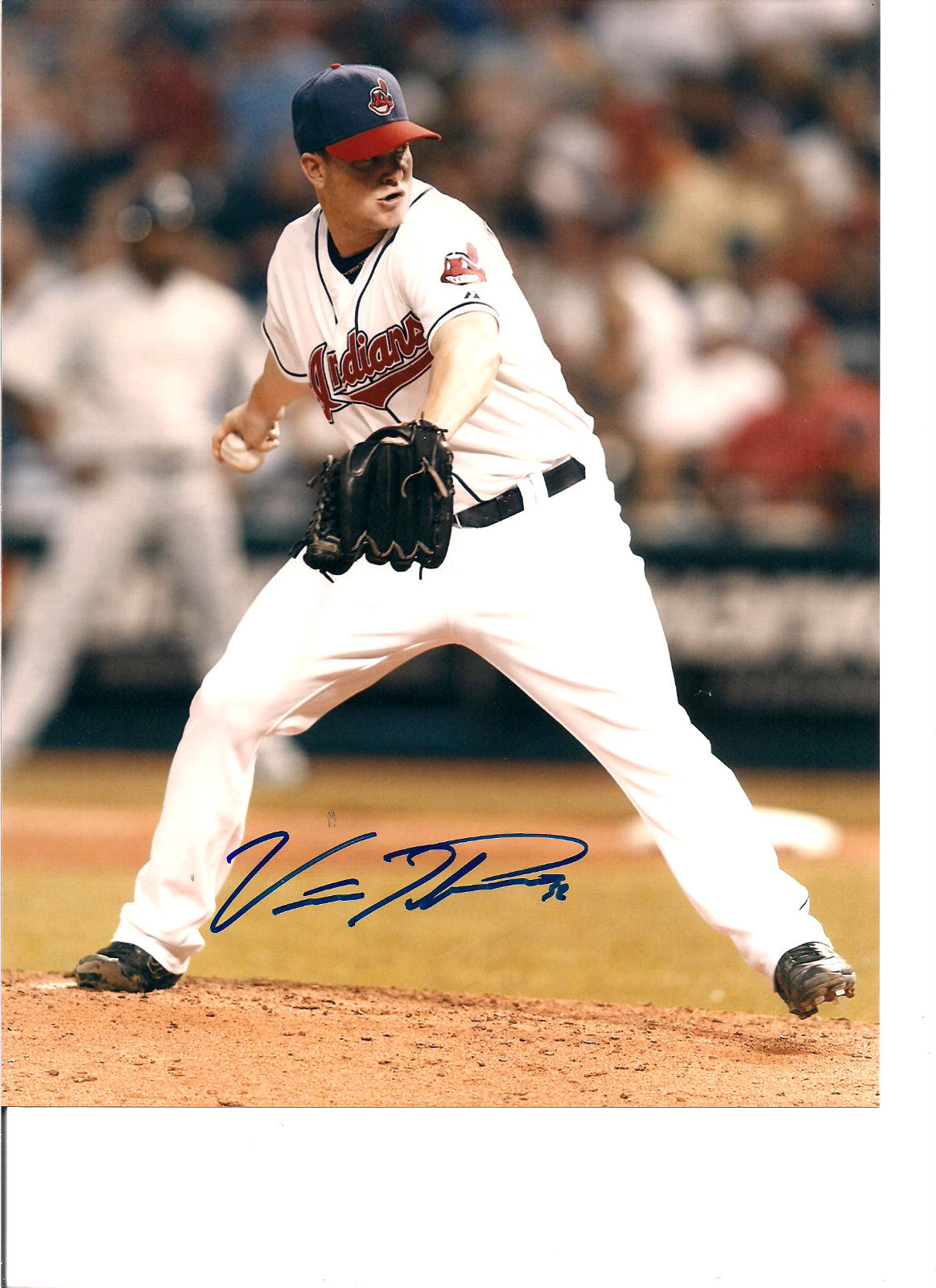 VINNIE PESTANO CLEVELAND INDIANS SIGNED AUTOGRAPHED 8X10 PHOTO W/COA