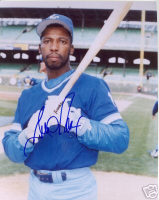 GERALD PERRY KANSAS CITY ROYALS SIGNED 8X10 PHOTO W/COA