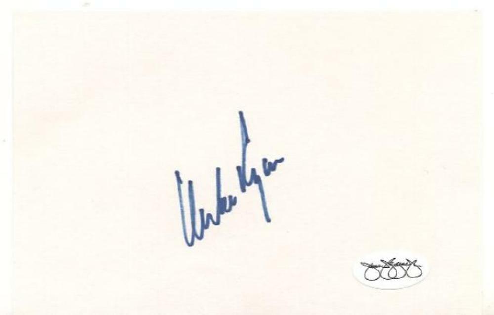 MIKE RYAN PHILLIES/RED SOX SIGNED JUMBO INDEX CARD JSA SOA