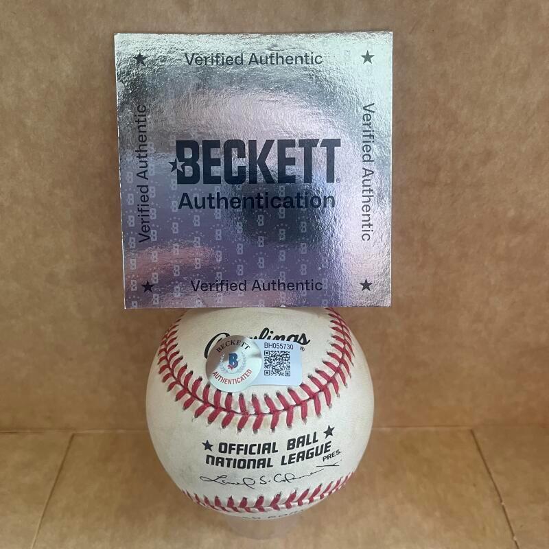 MIKE LIEBERTHAL PHILLIES RED SOX SIGNED AUTOGRAPHED N.L. BASEBALL BECKETT AUTH