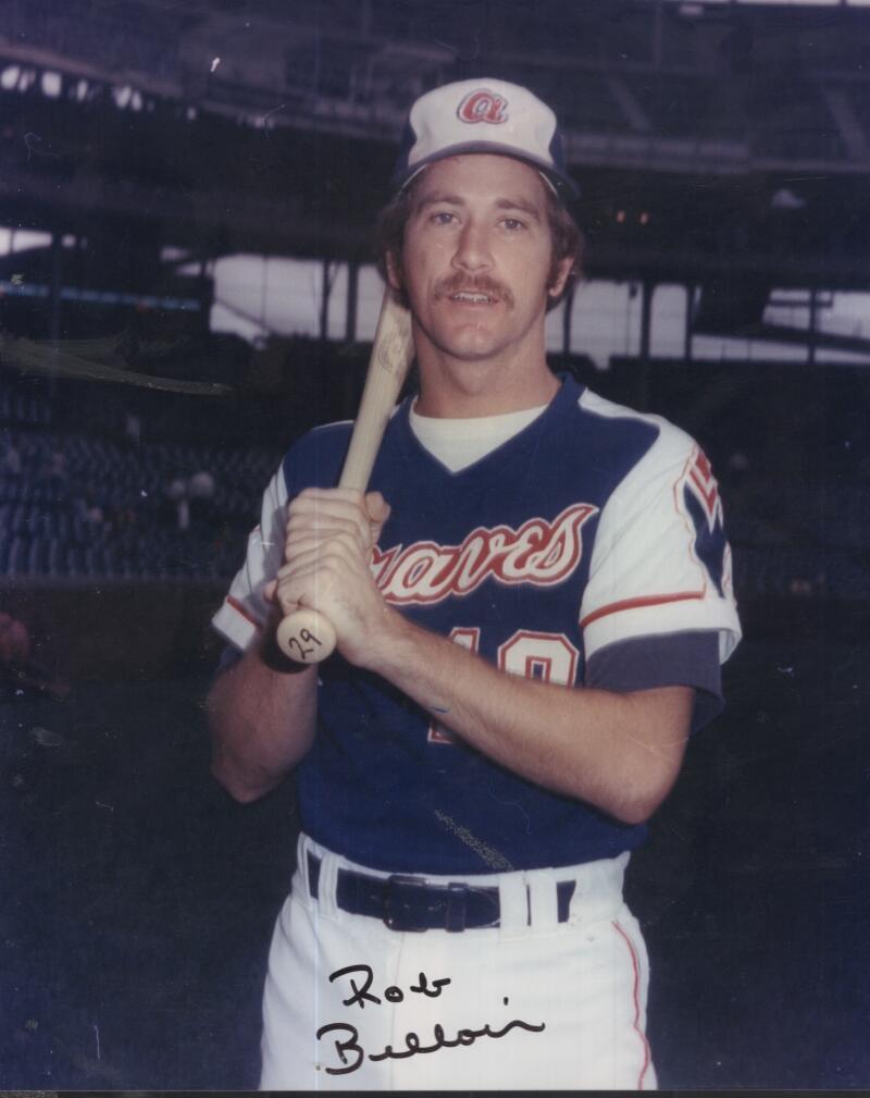 ROB BELLOIR BRAVES  SIGNED AUTOGRAPHED 8X10 PHOTO W/ COA