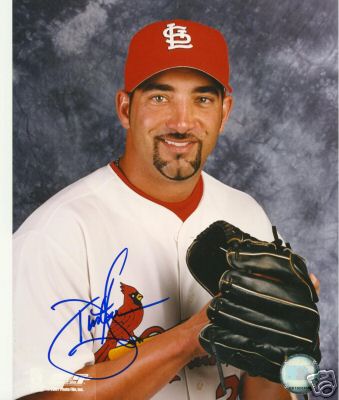 DUSTIN HERMANSON ST. LOUIS CARDINALS SIGNED 8X10 PHOTO