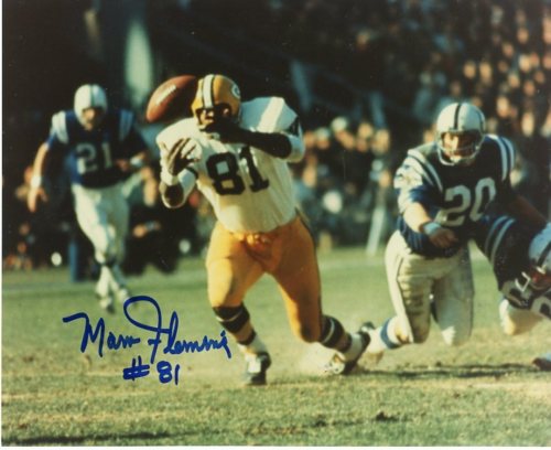 MARV FLEMING GREEN BAY PACKERS SIGNED 8X10 PHOTO W/COA