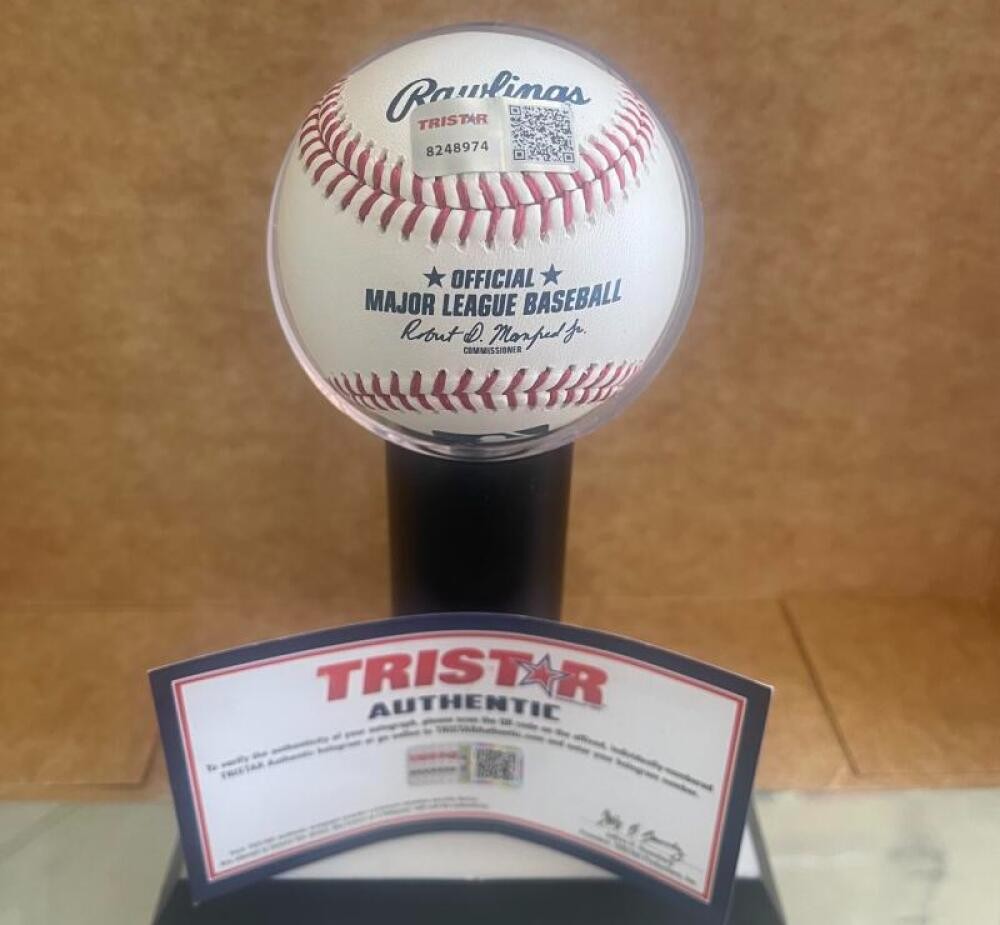 BRYCE ELDER BRAVES SIGNED AUTOGRAPHED M.L. BASEBALL TRI STAR AUTH