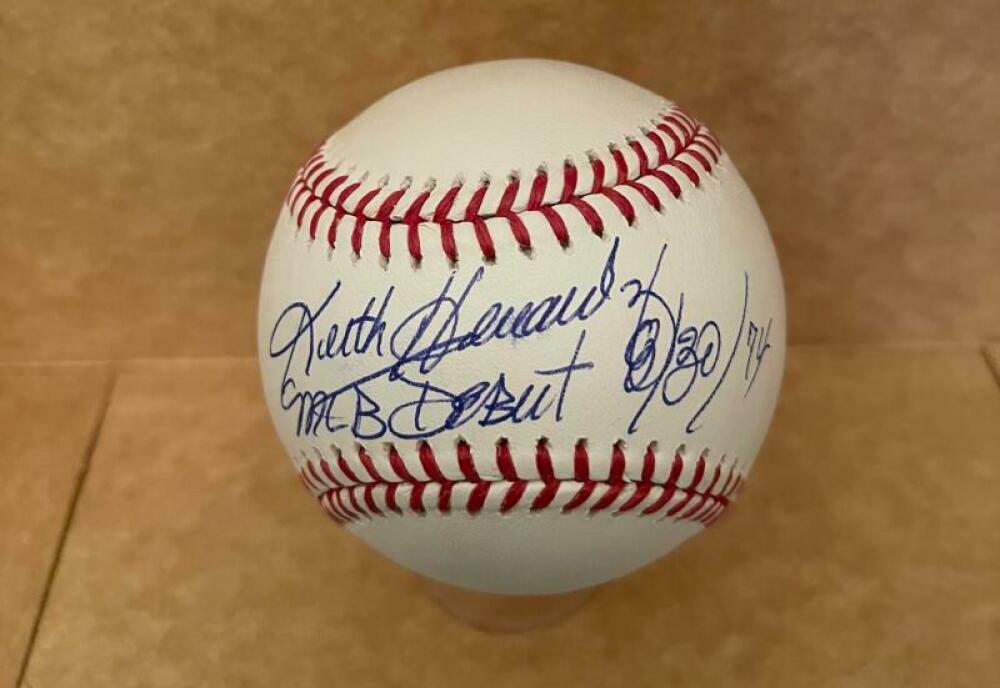 KEITH HERNANDEZ MLB DEBUT 8/30/74 SIGNED AUTOGRAPHED ML BASEBALL  JSA VV95037
