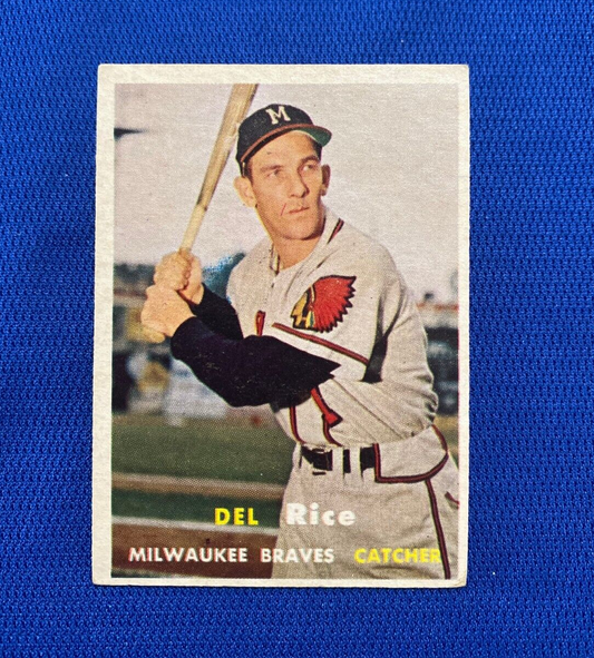 1957 TOPPS DEL RICE MILWAUKEE BRAVES #193 CARD VINTAGE SET-BREAK