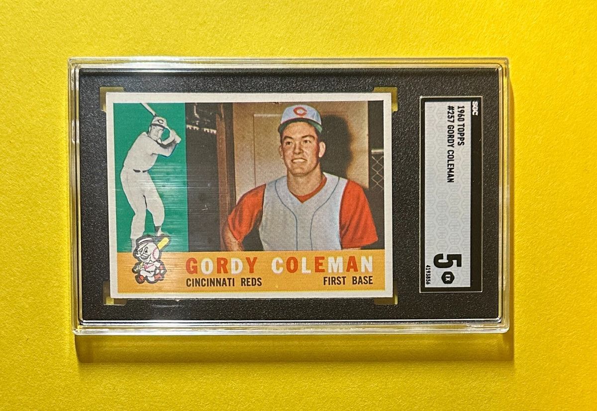 1960 TOPPS GORDY COLEMAN #257 SGC EX 5 REDS