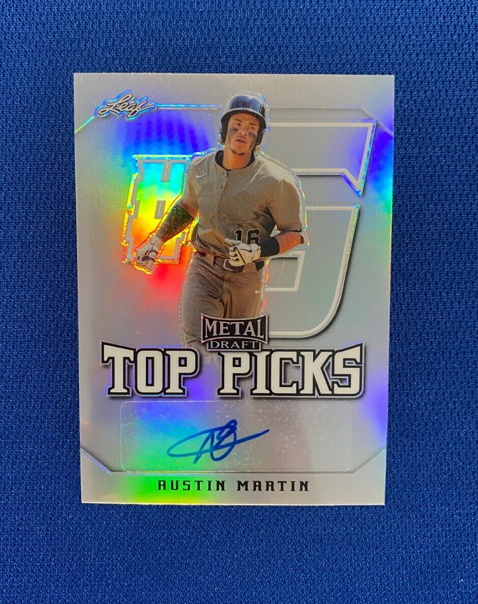 2020 LEAF METAL DRAFT TOP PICKS AUSTIN MARTIN AUTOGRAPH AUTO SIGNED CARD #TP-AM1
