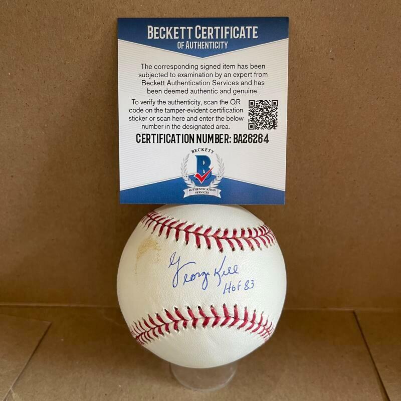 GEORGE KELL WHITE SOX HOF 83  SIGNED AUTO M.L. BASEBALL BAS BA26262