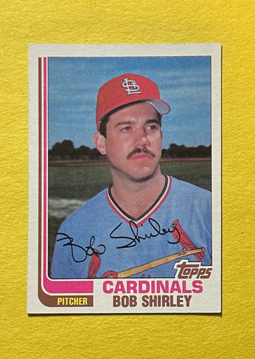 1982 TOPPS BOB SHIRLEY BLANK BACK CARDINALS