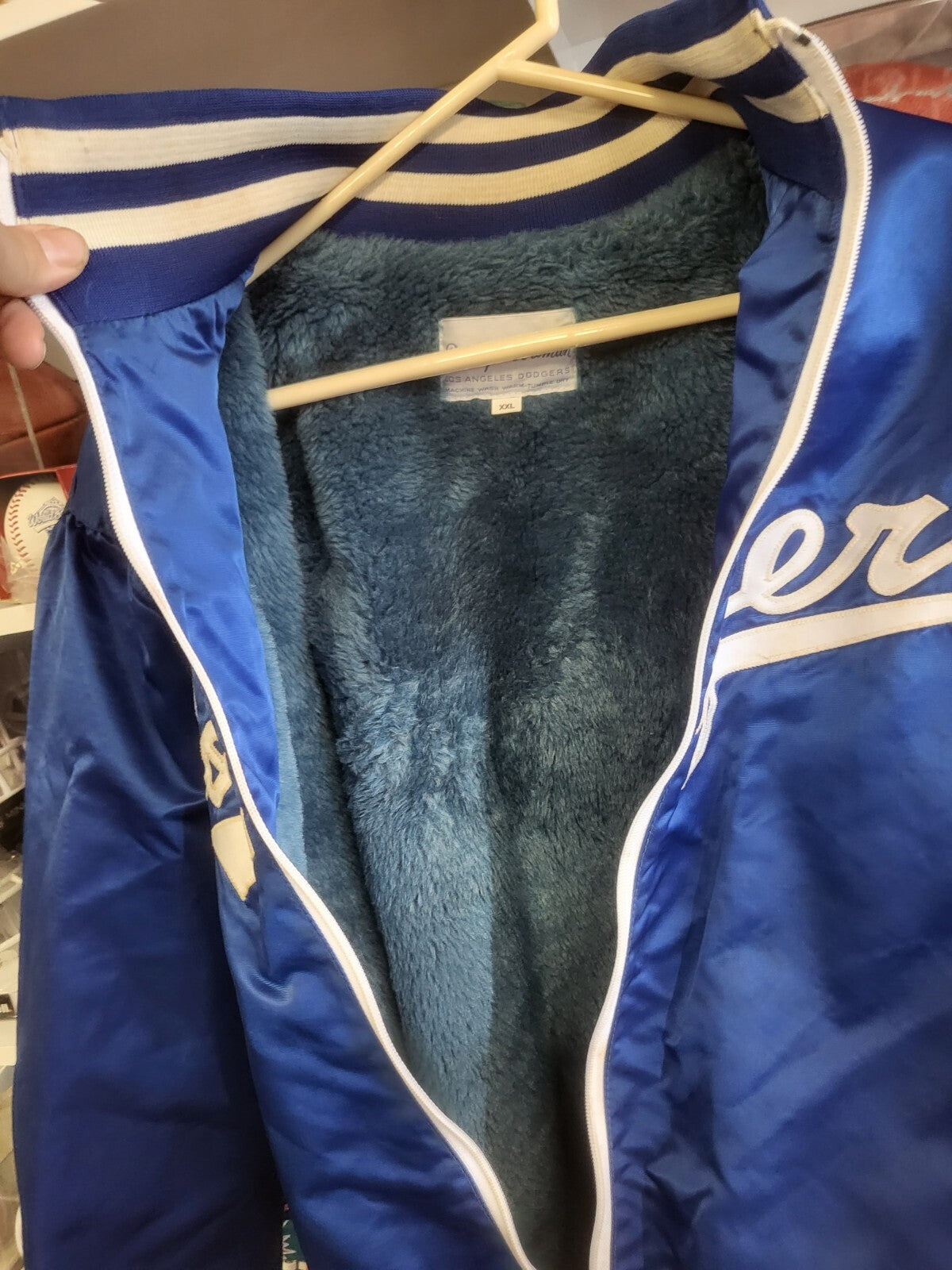 VINTAGE LOS ANGELES DODGERS DANNY GOODMAN SATIN JACKET OFFICIAL PLAYER WORN 2XL