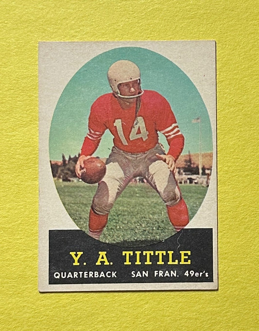 1958 TOPPS Y.A. TITTLE #86 49ERS HOF