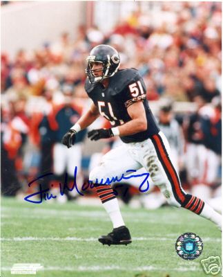 JIM MORRISSEY CHICAGO BEARS SIGNED 8X10 PHOTO W/COA