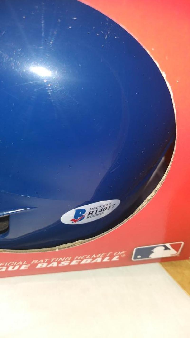 RAY-PATRICK DIDDER BRAVES SIGNED ROOKIE YEAR RAWLINGS MINI HELMET BECKETT R14017