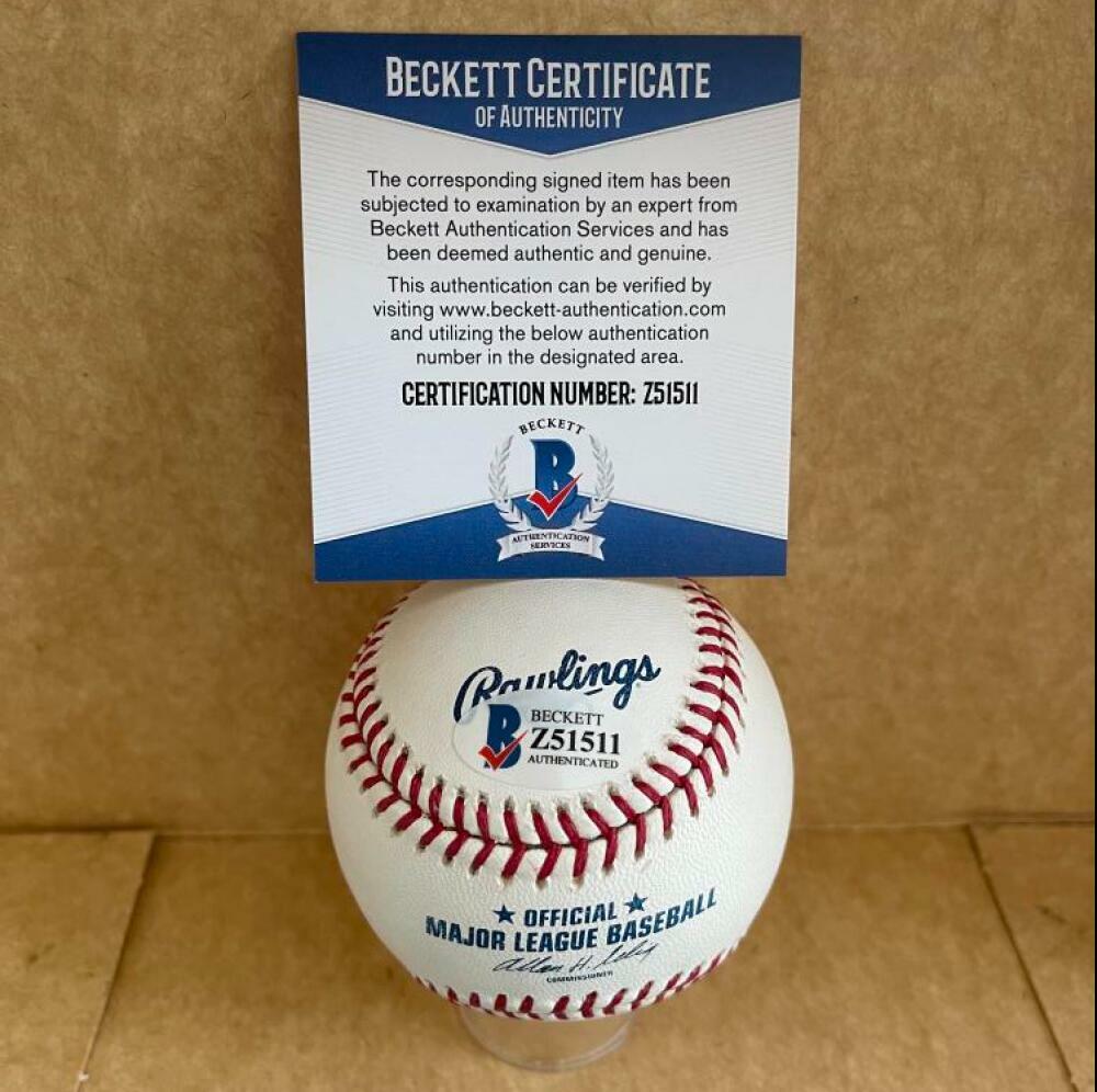 ALAY SOLER NEW YORK METS SIGNED AUTO M.L. BASEBALL BECKETT Z51511