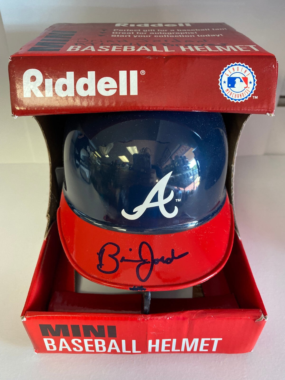 BRIAN JORDAN ATLANTA BRAVES SIGNED AUTOGRAPHED RIDDELL MINI HELMET W/COA