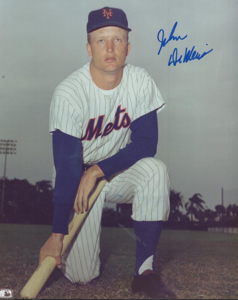 JOHN DEMERIT METS SIGNED AUTOGRAPHED 8X10 PHOTO W/ COA