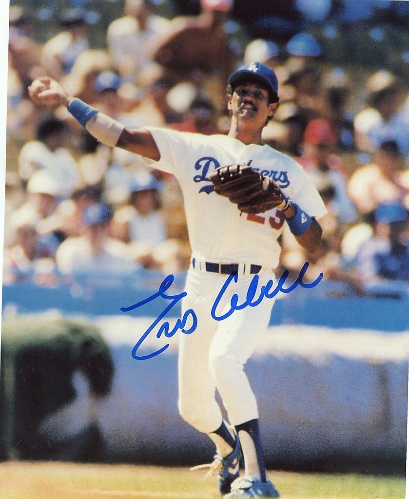 ENOS  CABELL  LOS  ANGELES  DODGERS  SIGNED  8X10