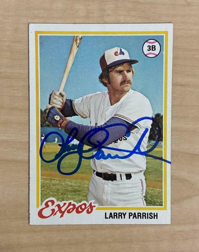 LARRY PARRISH MONTREAL EXPOS SIGNED AUTOGRAPHED 1978 TOPPS CARD #294 W/COA