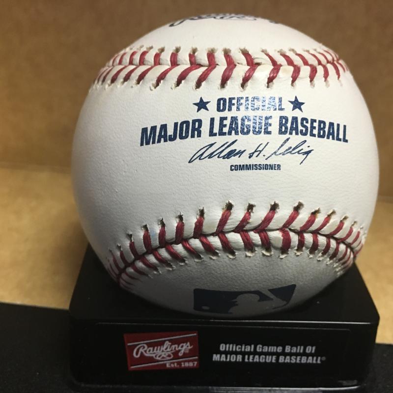 JEFF RIDGEWAY ATLANTA BRAVES M.L. SIGNED BASEBALL W/COA