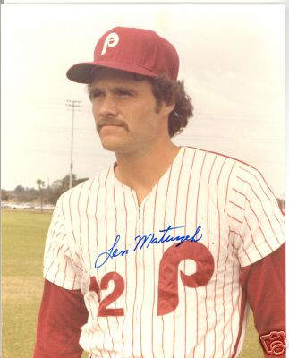 LEN MATUZAK PHILADELPHIA PHILLIES SIGNED 8X10 PHOTO