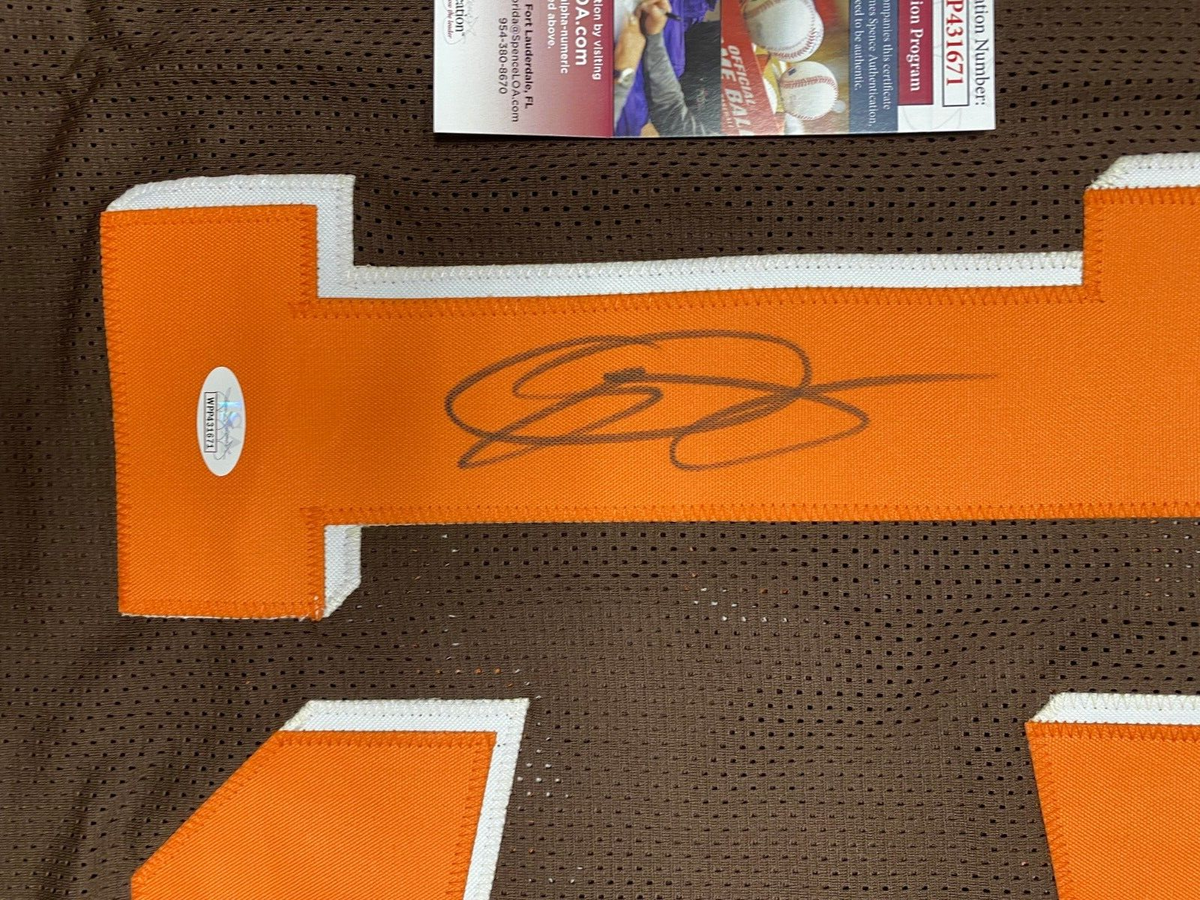 ODELL BECKHAM JR #13 CLEVELAND BROWNS SIGNED AUTOGRAPHED CUSTOM JERSEY SZ XL JSA