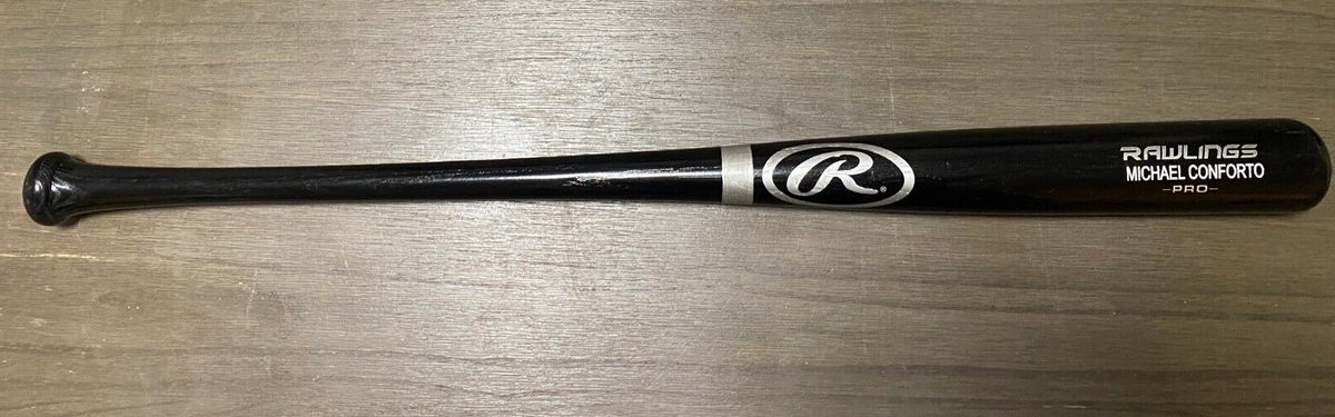 MICHAEL CONFORTO MLB ENGRAVED RAWLINGS PRO BLACK BASEBALL BAT (FULL SIZE)