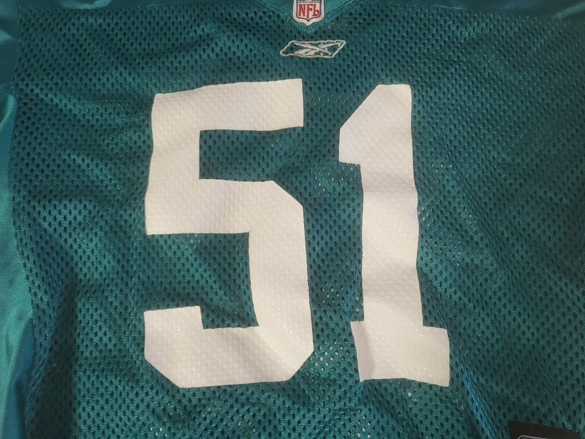MIAMI DOLPHINS PRACTICE GAME FISH NET REEBOK VINTAGE JERSEY SIZE 54 MENS