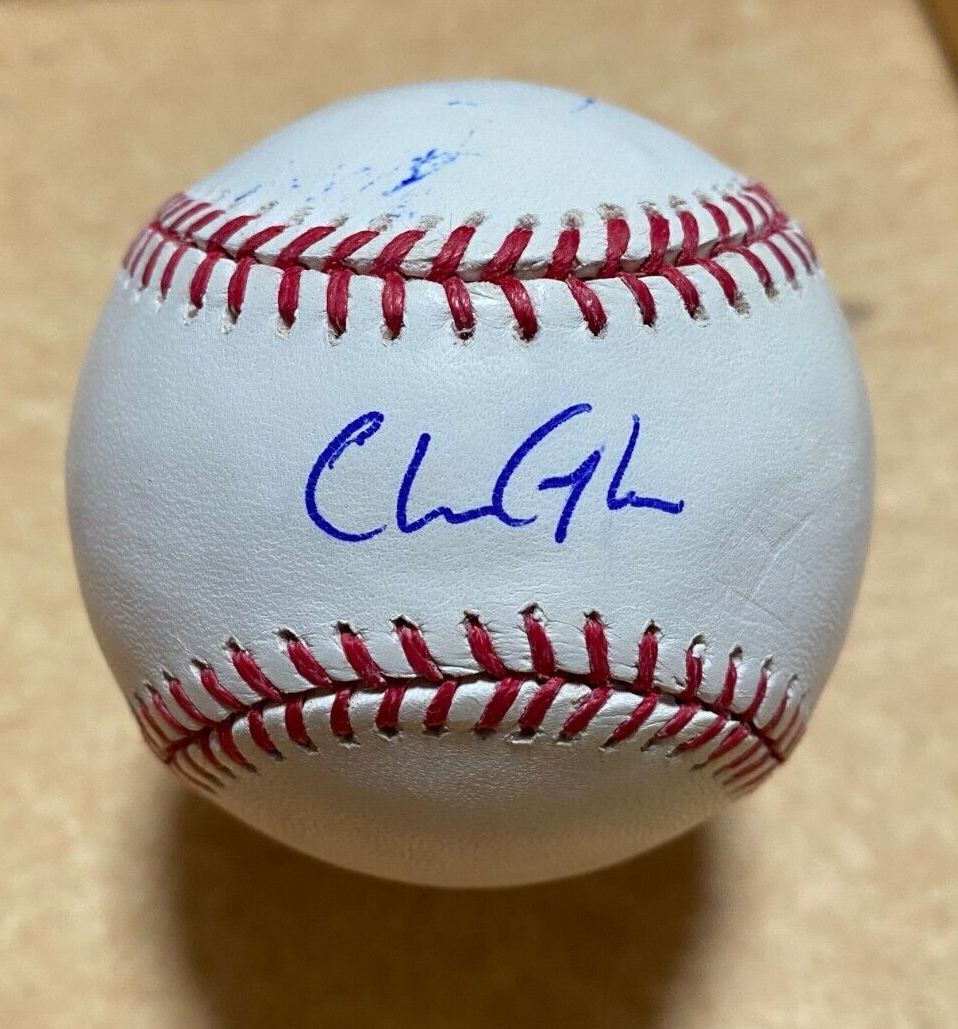 CHRIS GLOOR GIANTS/TIGERS MINORS SIGNED AUTOGRAPHED M.L. BASEBALL W/COA