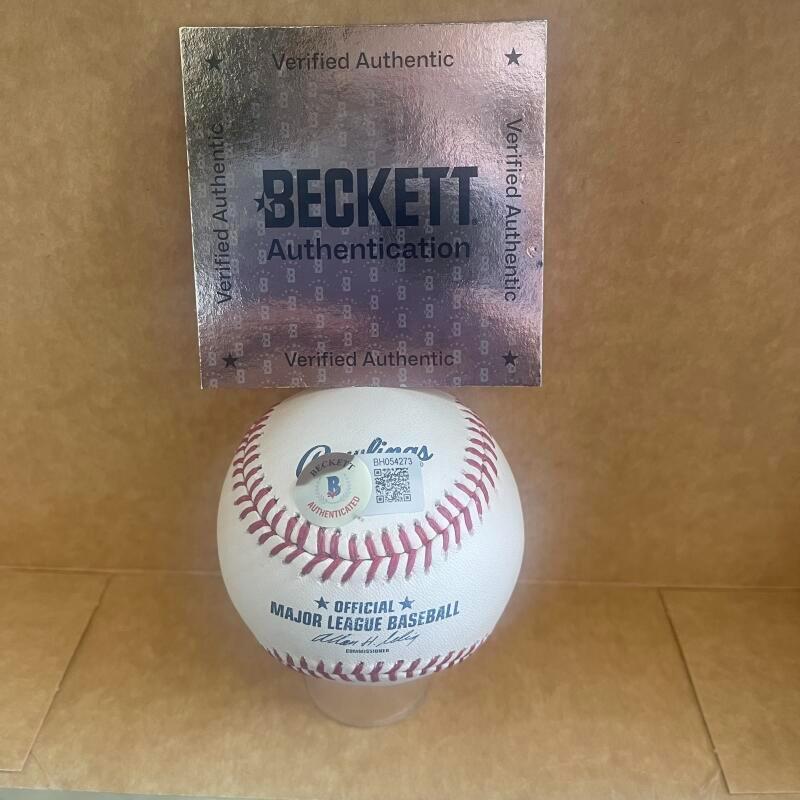 HUNTER DOZIER ROYALS  SIGNED AUTOGRAPHED M.L. BASEBALL BECKETT AUTH