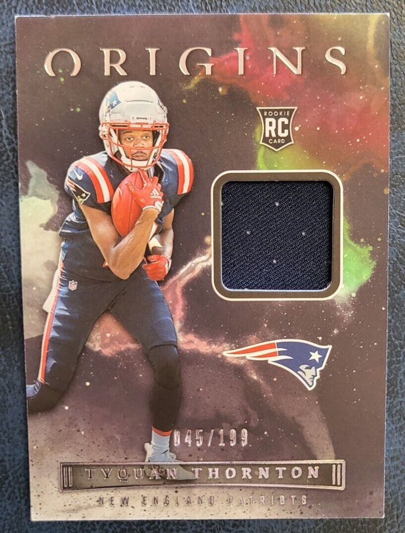 2022 PANINI ORIGINS TYQUAN THORNTON NE PATRIOTS JERSEY RELIC ROOKIE RC CARD /199