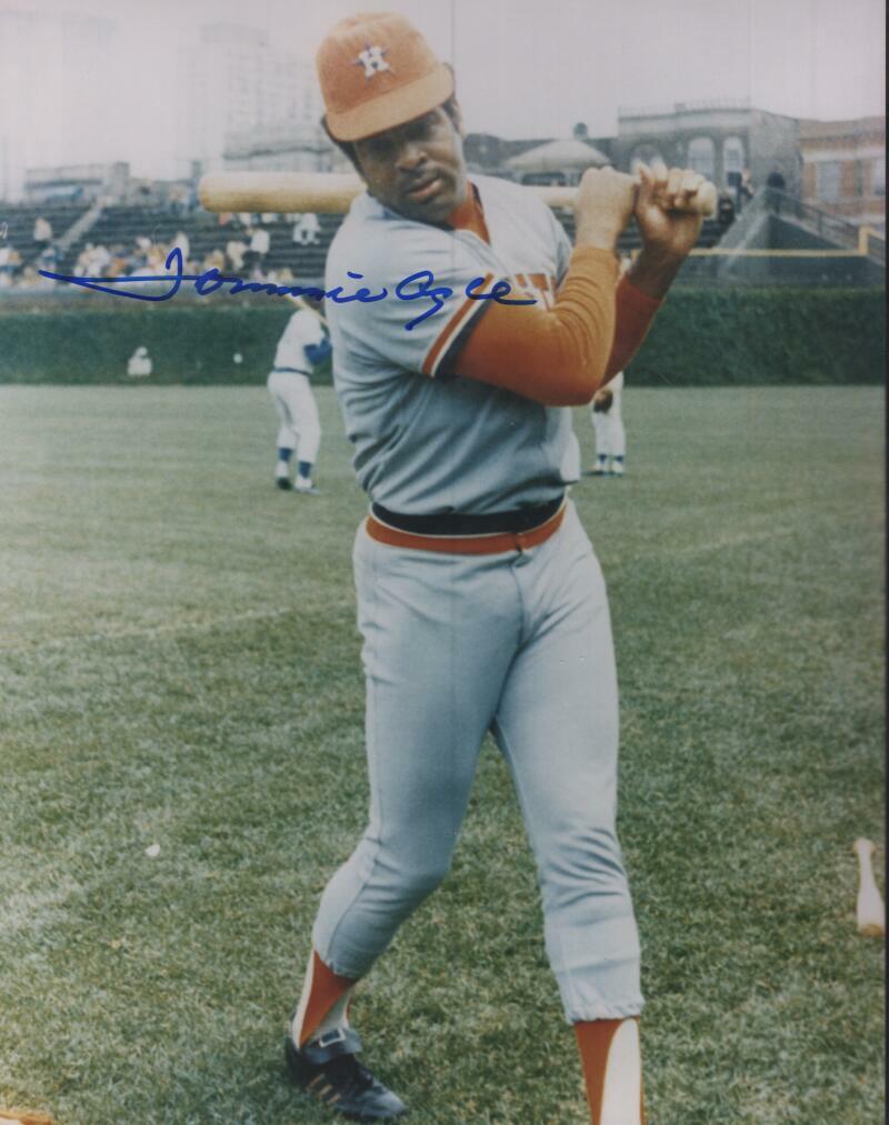 TOMMIE AGEE HOUSTON ASTROS   SIGNED AUTOGRAPHED 8X10 PHOTO W/ COA