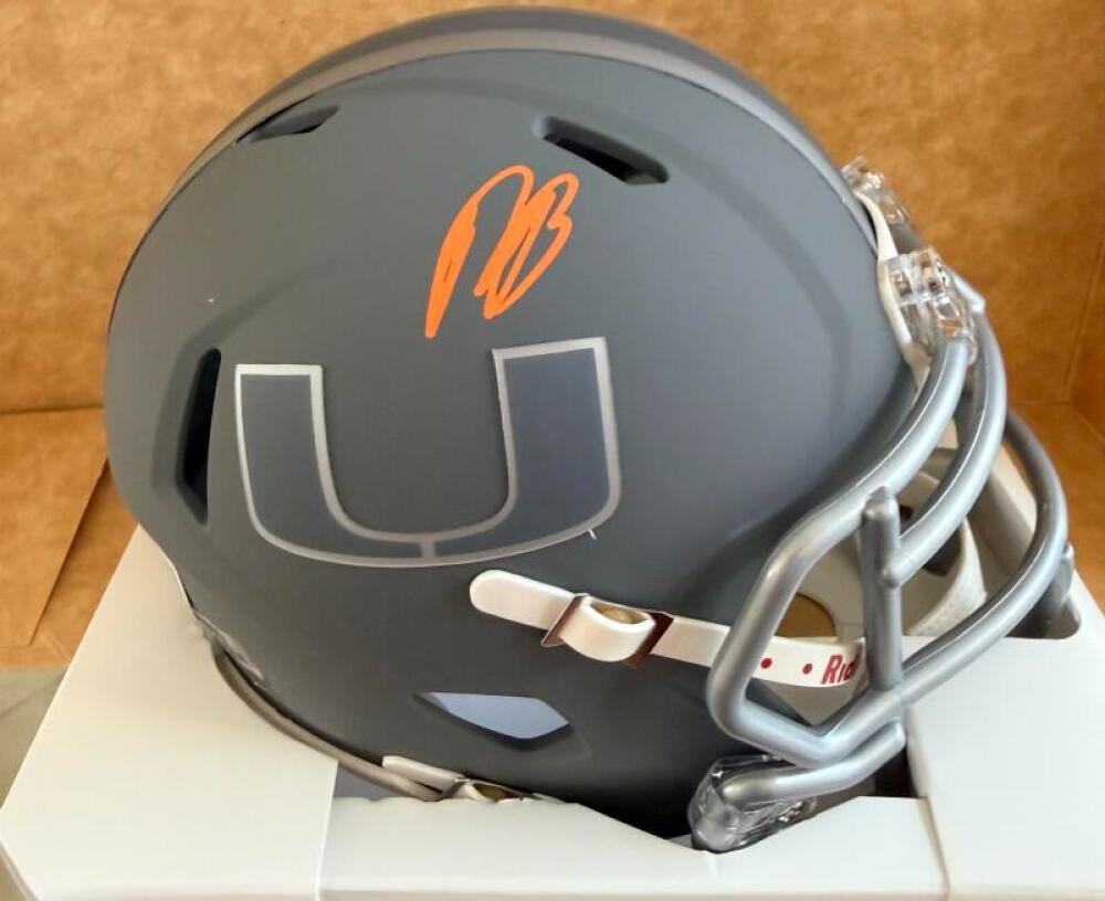 RUEBEN BAIN MIAMI HURRICANES SIGNED SLATE AUTOGRAPHED MINI BECKETT 