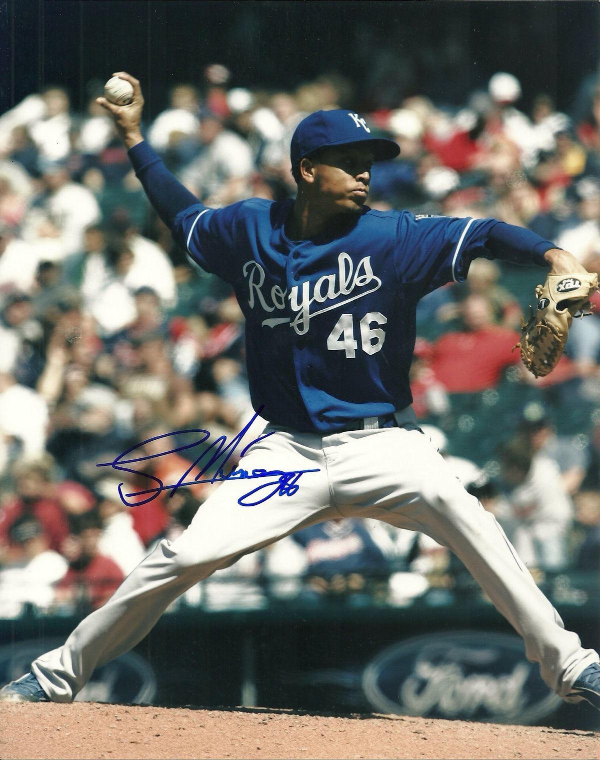 LEO NUNEZ KANSAS CITY ROYALS SIGNED AUTO 8x10 PHOTO W/COA