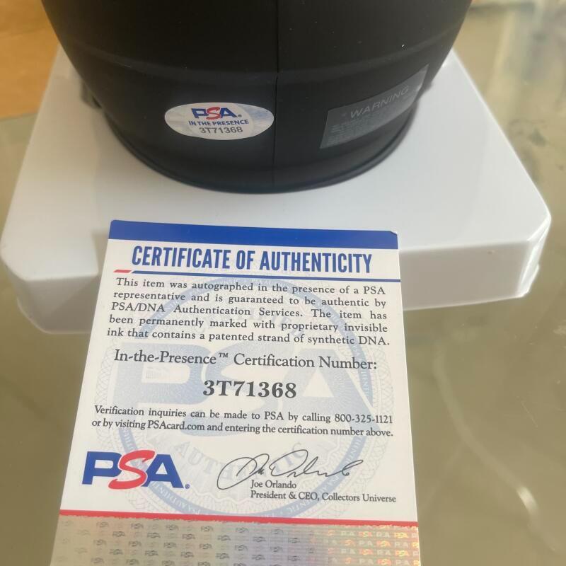 BUD GRANT VIKINGS SIGNED AUTOGRAPHED ECLIPSE MINI HELMET PSA 3T71368