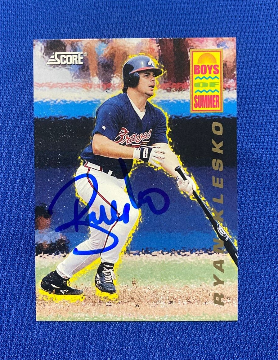 1994 SCORE BOYS OF SUMMER RYAN KLESKO ATLANTA BRAVES AUTO SIGNED #41 CARD COA