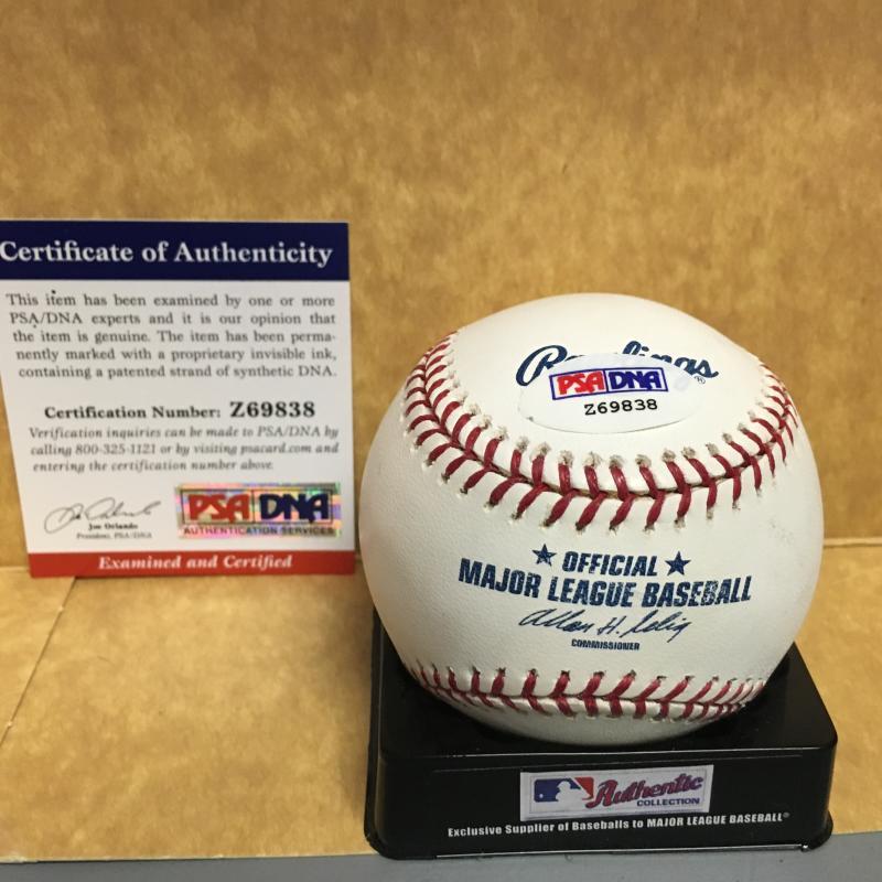 PETER GAMMONS ESPN HOFER M.L. SIGNED BASEBALL PSA Z69838