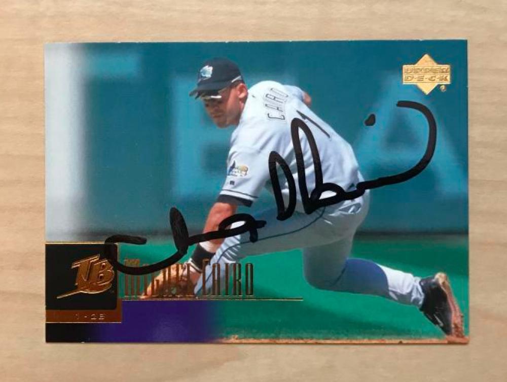 MIGUEL CAIRO TAMPA BAY RAYS SIGNED AUTOGRAPHED 2001 UPPER DECK CARD #68 W/COA 
