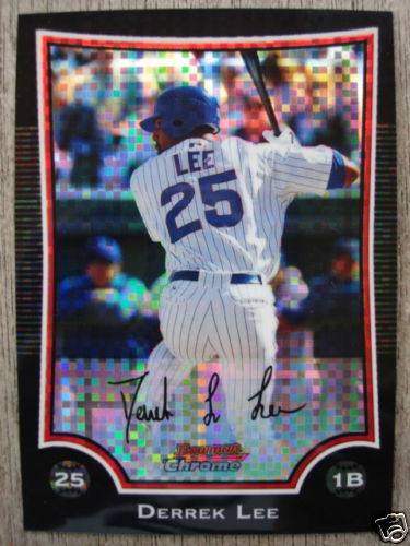 2009 BOWMAN CHROME DERRECK LEE *XFRACTOR* #/250