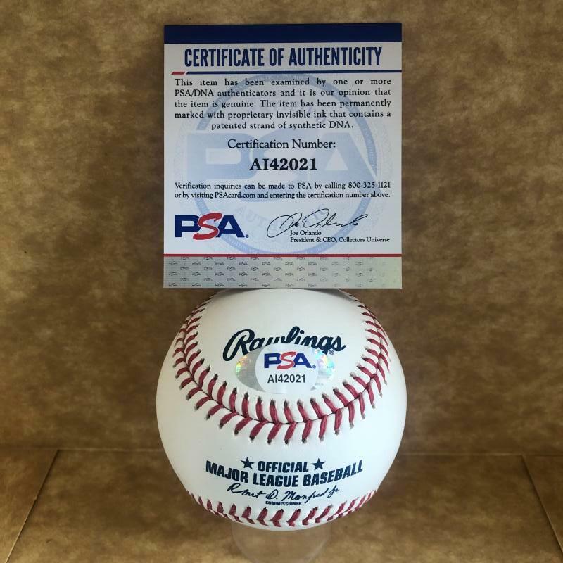 MARC MULDER OAKLAND A'S/ST. LOUIS CARDINALS SIGNED M.L. BASEBALL PSA AI42021