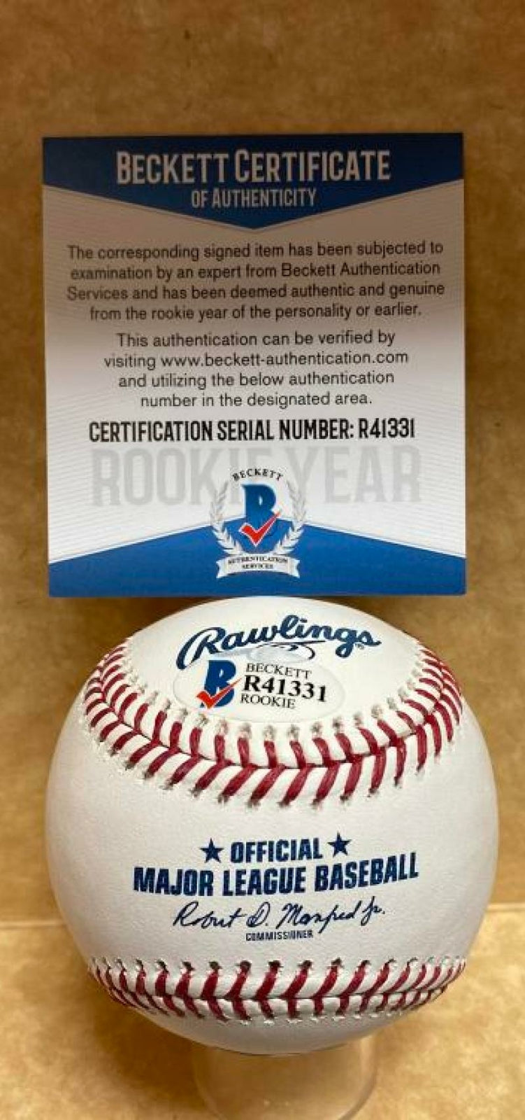 TREVOR STEPHAN  NEW YORK YANKEES ROOKIE YEAR SIGNED M.L. BASEBALL BECKETT R41331